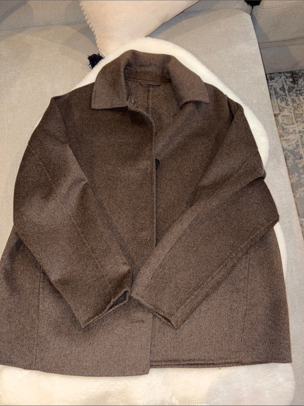 Zara Brown Wool Coat